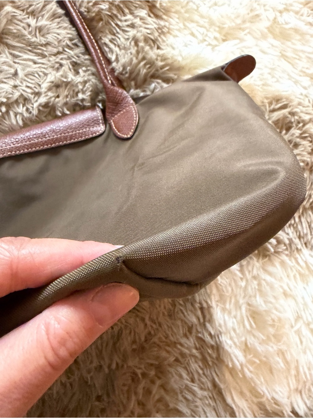 Longchamp le pliage medium olive tote - Picture 6 of 10